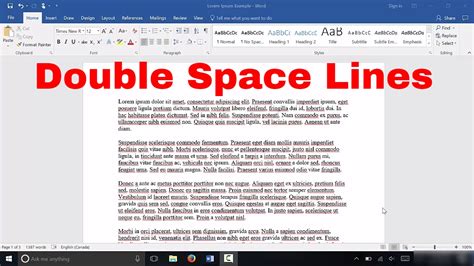 Mla Format Spacing Between Lines