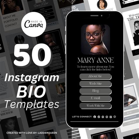 Link in Bio Instagram Template Instagram Landing Page Canva Template ...