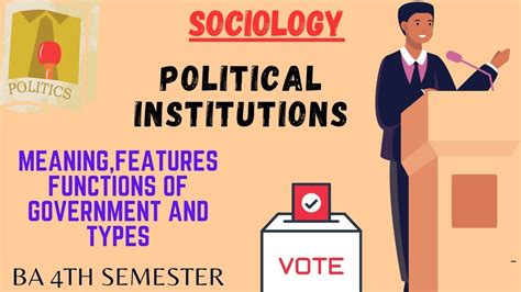 Political institutions in sociology, state, functions of government, political parties #hcp_adda ...