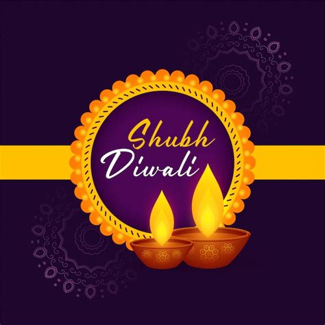 Free Vector | Shubh diwali festival greeting card