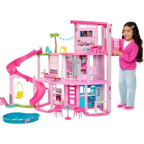 Barbie Dreamhouse Pool Party Doll House With 75+ Pc, 3 Story Slide : Target