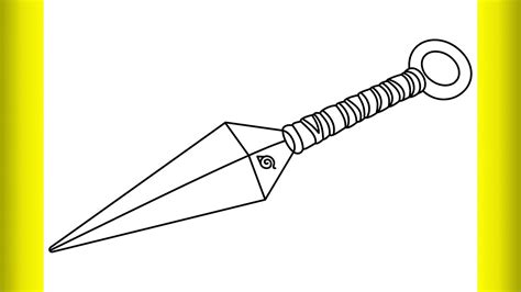How To Draw Kakashi Hatake Ninja Kunai Weapon / Drawing Creation / - YouTube