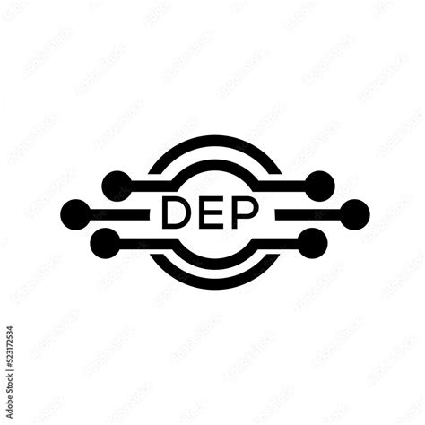 DEP letter logo. DEP best white background vector image. DEP Monogram logo design for ...