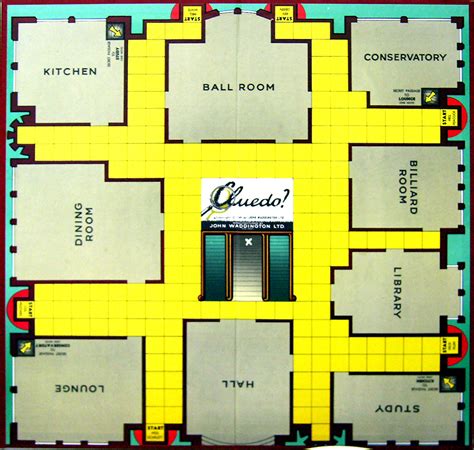 Clue Game Board 1965 Cluedo by JDWinkerman on DeviantArt