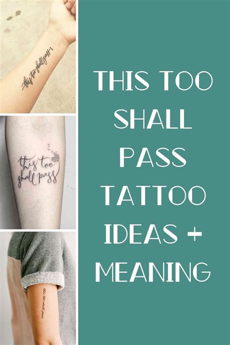 This Too Shall Pass Tattoo Ideas & Meaning - Tattoo Glee