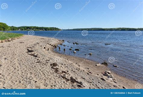 Sandy Point Beach Park in Stockton Springs Stock Photo - Image of ...