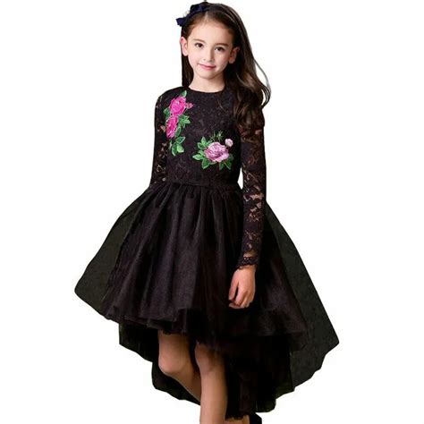 Girls Party Dress Princess Costume 2017 Brand Kids Dresses for Girls Clothes Flower Embroidery ...