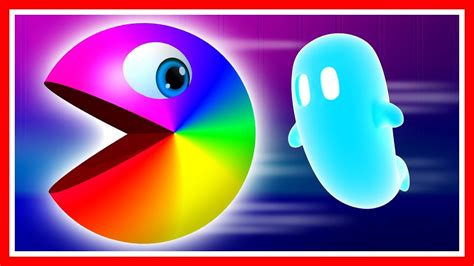 Learn Colors with Pacman on Halloween as he meets a Bat and Ghost and ...