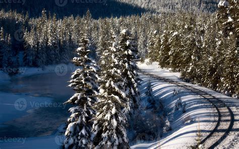 Rocky Mountains in Winter 5904890 Stock Photo at Vecteezy