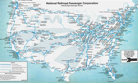 Amtrak system map, 1981. — Amtrak: History of America’s Railroad