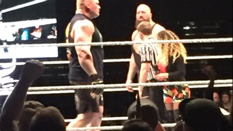 Brock Lesnar Wrestles Big Show At WWE Live Event