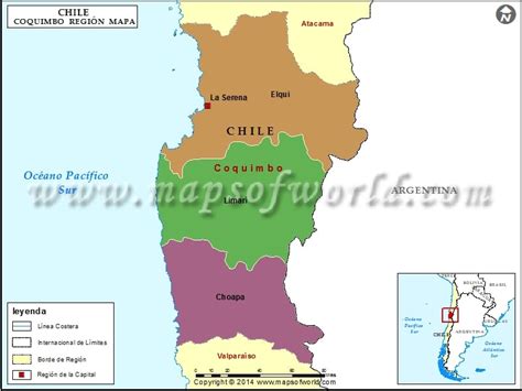 Mapa de Coquimbo | Region de Coquimbo Chile