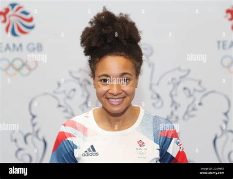 Marathon swimmer Alice Dearing during the Athletics kitting out session for the Tokyo Olympics ...