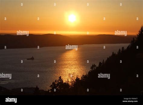 The Sunset in Norway Stock Photo - Alamy