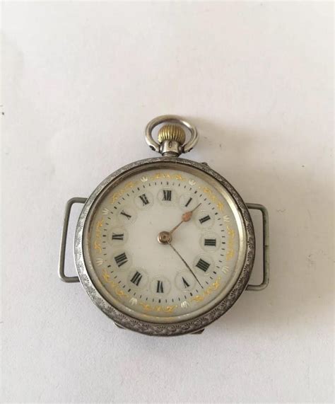 Antique Silver Trench Watch at 1stdibs