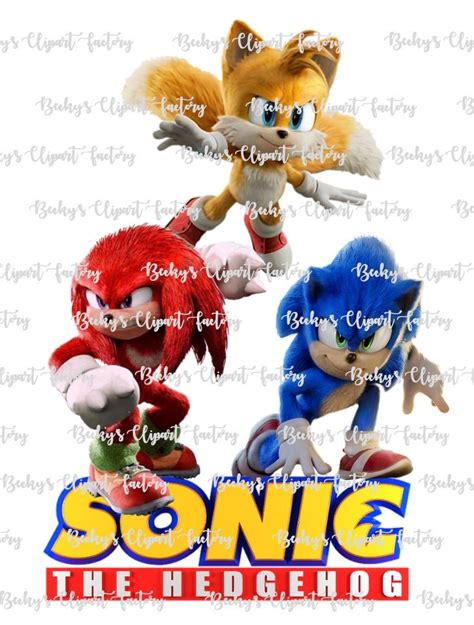 Sonic, Tails and Knuckles Group 2 Image Downloadable PNG - Etsy