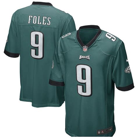 Nike Nick Foles Philadelphia Eagles Midnight Green Game Jersey