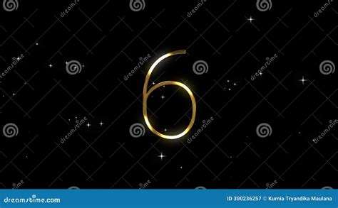 Gold Countdown Animation Countdown 10 To 0 Black Background with 3d 3k ...