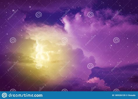 Colorful Night Sky with Stars Stock Image - Image of cosmos, light: 185526135