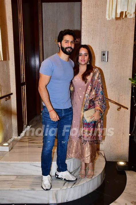 Varun Dhawan and Natasha Dalal spotted at Manish Malhotra house Media