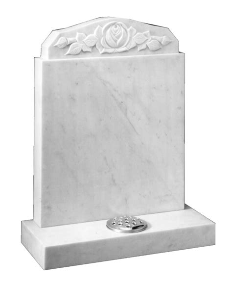 Buy Marble Headstone - Carved rose and leaves design | MemorialsMarble Headstones for Sale ...