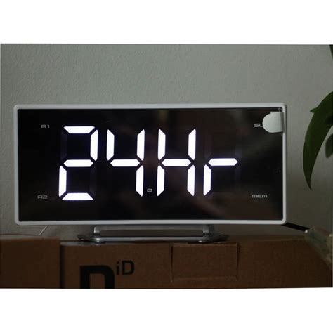 Modern Digital LED Digital Clock FM Radio Projection Alarm Clocks ...