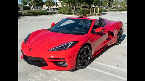 SOLD 2020 C8 Torch Red Corvette Convertible 2LT, NAV and Lift - YouTube