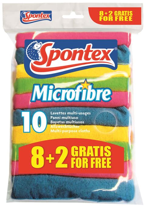 Spontex Microfiber All-Purpose Cloths, 10 ct — Goisco.com