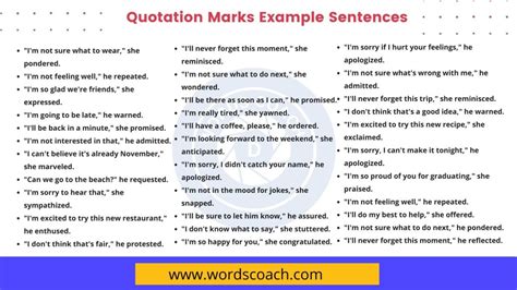 250+ Quotation Marks Example Sentences - Word Coach