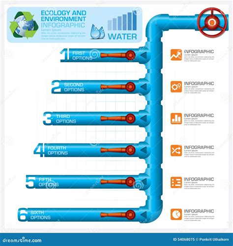 Water Pipeline Ecology and Environment Business Infographic Stock ...