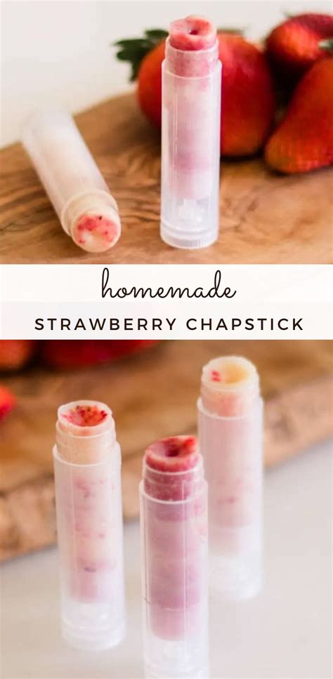 Nourish and Protect Your Lips with Homemade Sweet Strawberry Chapstick