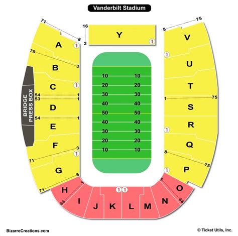 Vanderbilt Stadium Seat Chart - Stadium Seating Chart