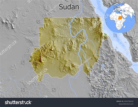 Sudan Map Relief Map Sudan 3d Stock Illustration 2033756315 | Shutterstock