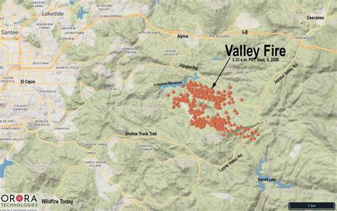 Valley Fire east of San Diego spreads east across Lyons Valley Road - Wildfire Today