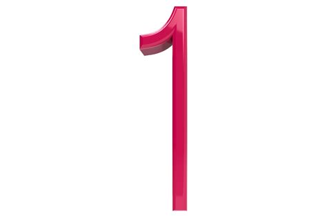 Birthday Number 1 Pink Png