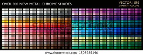 Metal Gradient Color Set Metallic Collection Stock Vector (Royalty Free ...