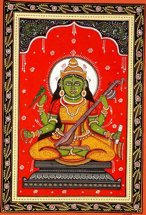 Matangi the Goddess who Loves Pollution (Ten Mahavidya Series) | Exotic India Art