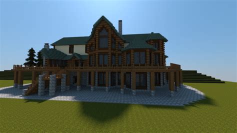 Log Home Mansion Minecraft Map