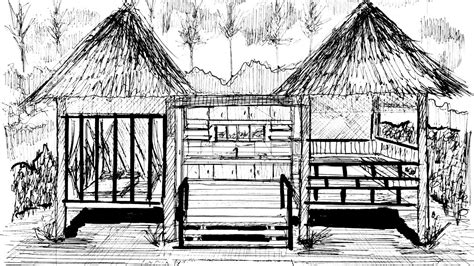 How to draw Bahay kubo? Time lapse - YouTube