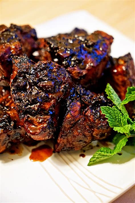 Roasted Garlic Balsamic Glazed Lamb Loin Chops - With a reduced balsamic vinegar, a little brown ...