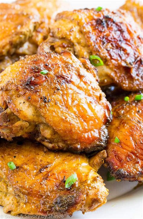 4-Ingredient Grilled Curry Chicken Thighs ~Sweet & Savory