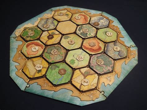 A custom game board created for personal use. | Catan board, Catan, Catan board game