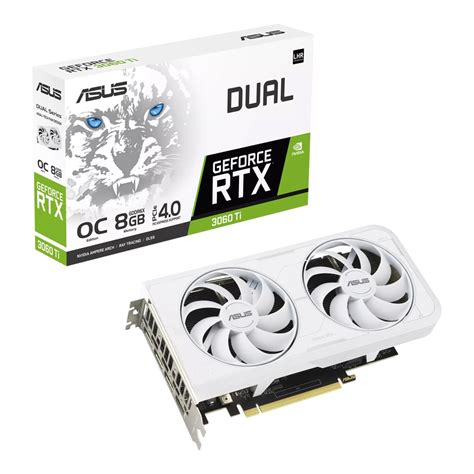 VGA (การ์ดแสดงผล) ASUS DUAL GEFORCE RTX 3060 TI WHITE OC EDITION 8GB GDDR6X [LHR]