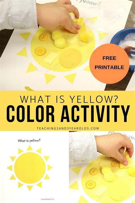 Learning the Color Yellow | Color activities for toddlers, Color activities, Preschool color ...