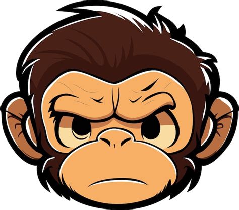 Premium Vector | Angry monkey face illustration