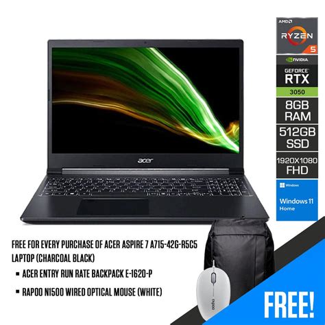 ACER ASPIRE 7 A715-42G-R5C5 LAPTOP (CHARCOAL BLACK) – DataBlitz