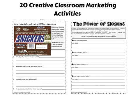 20 Creative Classroom Marketing Activities - Teaching Expertise