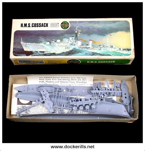 HMS Cossack - Vintage Airfix Type 4 Box Kit. 1/600 Scale. Photo in DOCKERILLS - VINTAGE AIRFIX ...