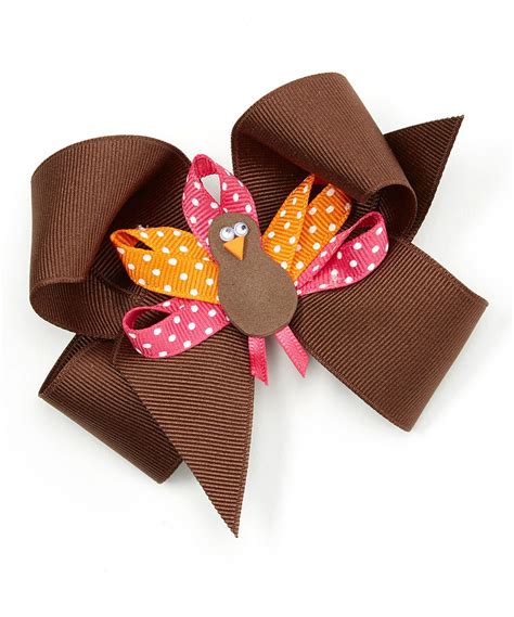 Picture Perfect Hair Bows Brown Turkey Bow - Kids | Holiday hair bows ...