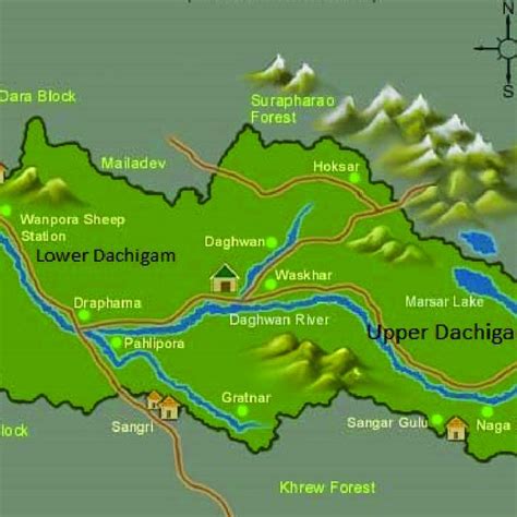 Map of Dachigam National Park | Download Scientific Diagram